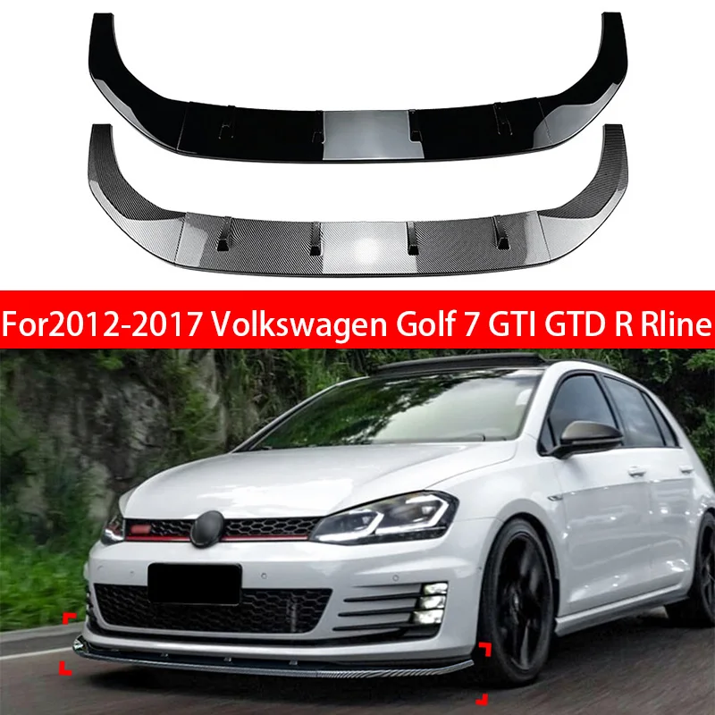 

For VW Golf 7 GTI GTD R Rline 2012-2017 Inferiore Splitter Diffusore Kit Corpo Esterno MK7 MK7.5 Auto Paraurti Anteriore Can