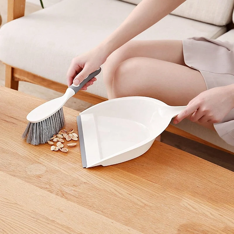 Dust Pan And Brush Set With Handle - Portable Hand Broom And Dustpan Set Combo - Small Broom And Dustpan Set Indoor Easy To Use