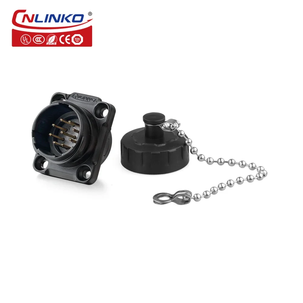 CNLINKO connector supplier YM Series M20 plug and socket plastic shell 9 pin connector waterproof connectors pins