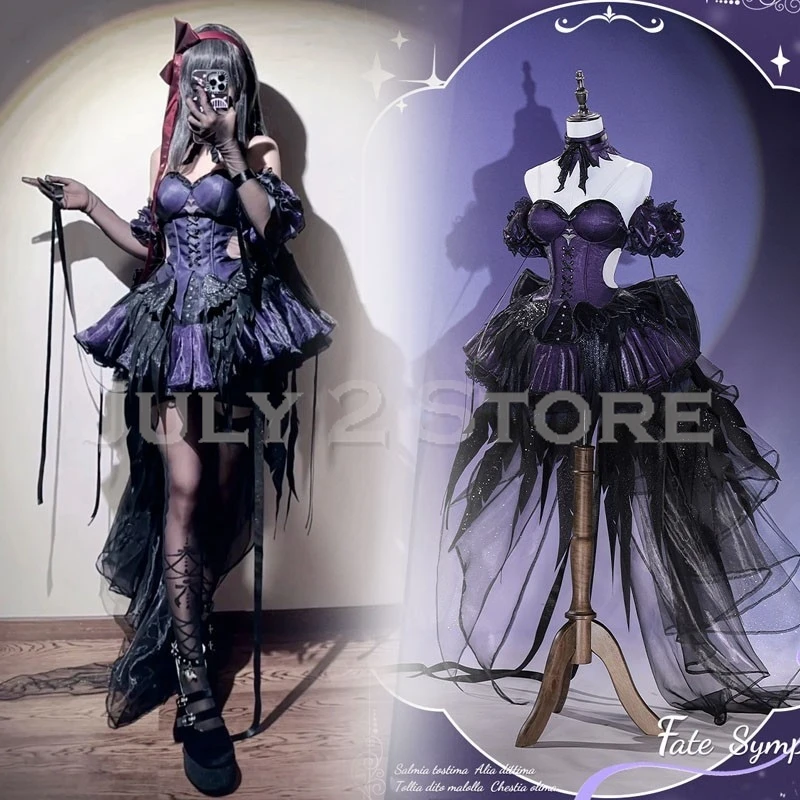 

Костюмы для косплея на Хэллоуин для взрослых: Аниме «Девочка-волшебница Мадока Магика» — Хомура Акеми, нарядное бальное платье, фиолетовое платье, карнавальный костюм 2026