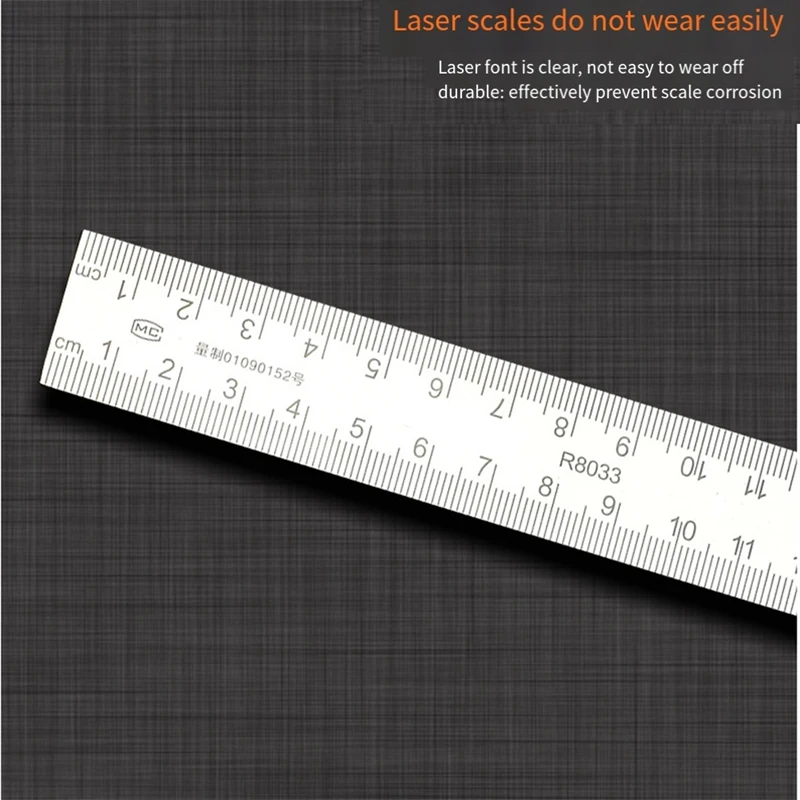 ABBO-Combination Square, 12Inch, 45-90 Degree Marking, Stainless Steel