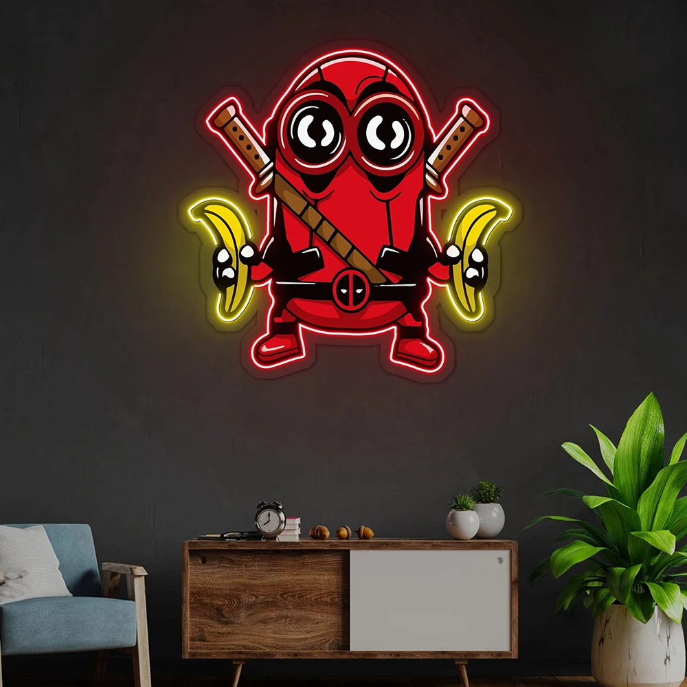 

Custom Cartoon Anime Led Neon Sign for Living Room Home Wall Artwork Decor Neon Bar Pub Decoration Night Light Lamp