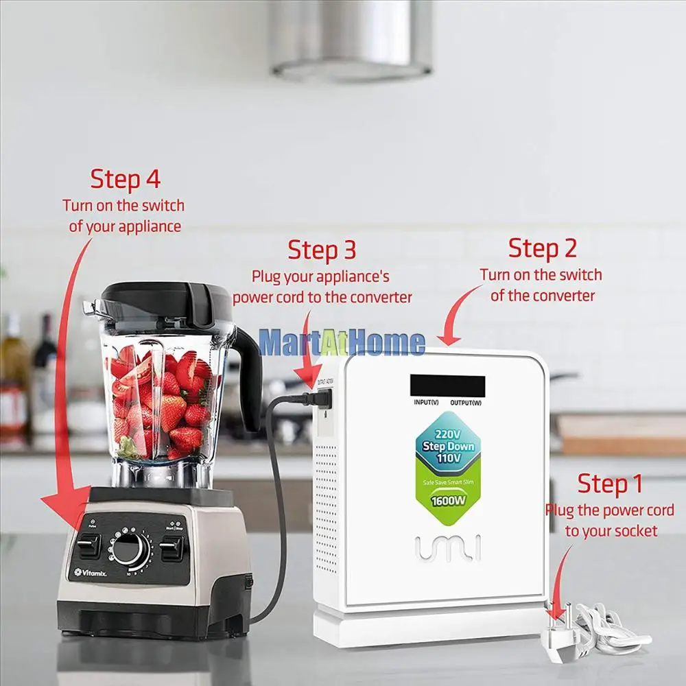 1600W Voltage Converter Household Travel Transformer 220V To 110V Step Down /110V To 220V Step Up