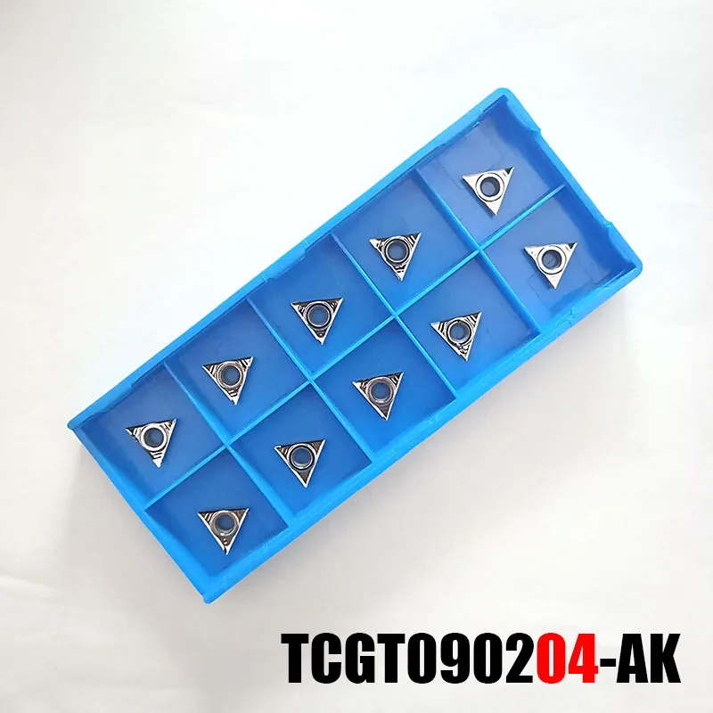 10pcs TCGT090202 AK TCGT090204 Broing Tools Carbide Inserts CNC Lathe Turning blade for Non-ferrous metal, Aluminum Copper Wood