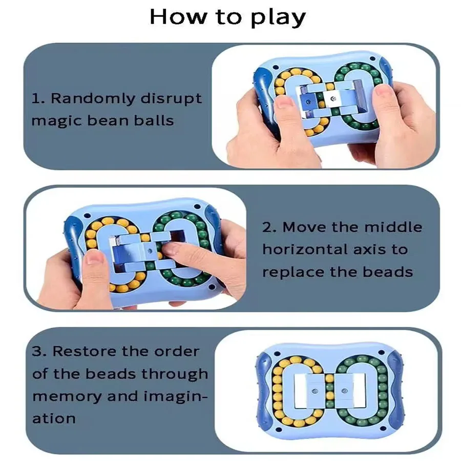 لعبة ألغاز دوارة بأطراف الأصابع من ماجيك بين للأطفال والكبار ألعاب تعليمية من مونتيسوري الذكية