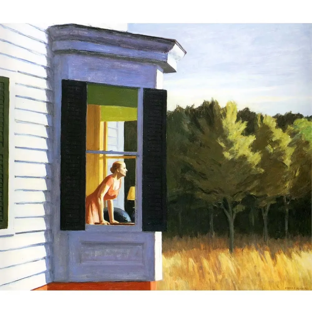 Cape Cod Morning by Edward Hopper,Hand-painted famous painting replica,Landscape oil painting on canvas,Modern home decoration