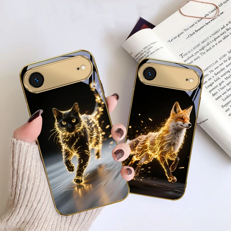 

The proud Huang Qilin For IPhone 17Pro Max 16 17 Pro 15 Pro 14 13 Plus 12 Mini 11Pro Max XR 16E 17 Air Golden glass phone case