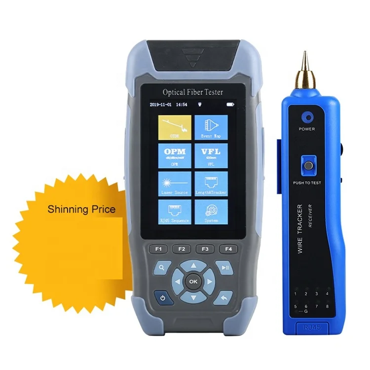 Factory Price 9 in 1 Mini Pro OTDR 850-1650nm SM MM Fiber Active OTDR 60-240KM 20-45dB PON OTDR for FTTH