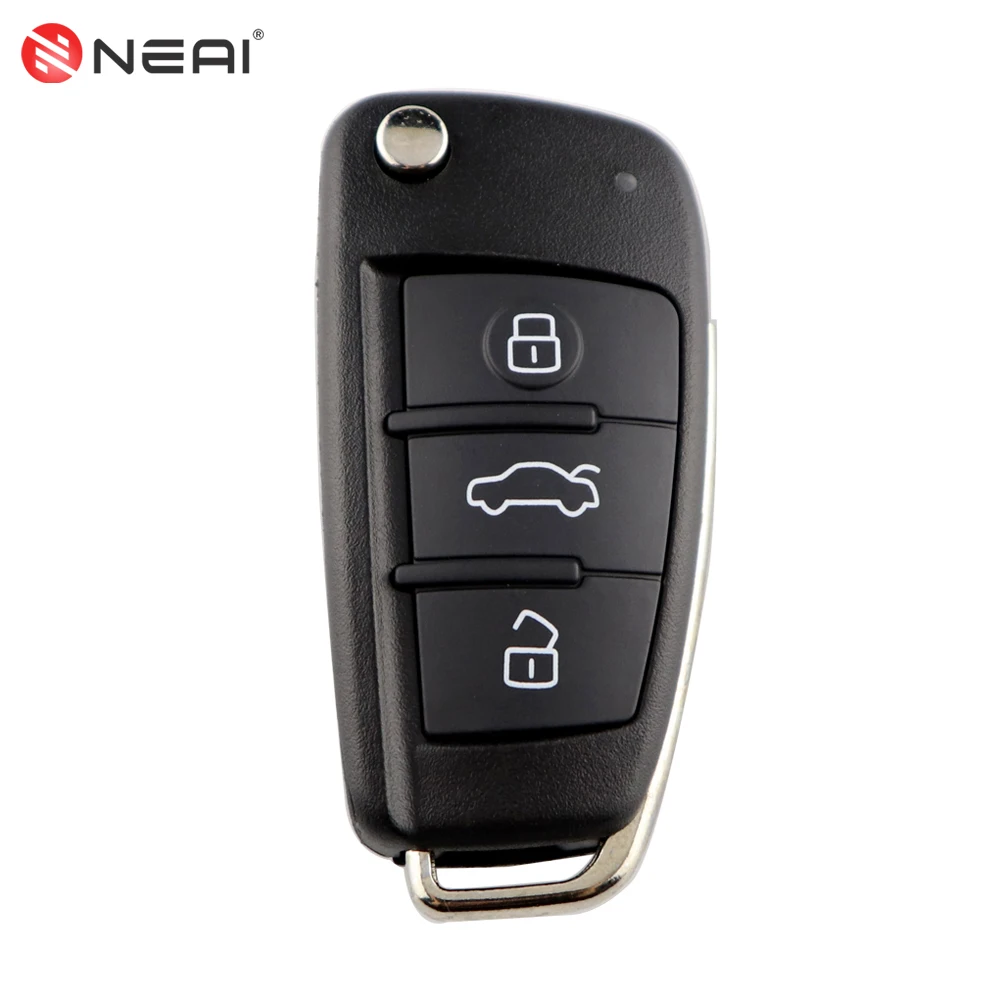 

NEAI 3-кнопочная накладка для Audi A6L TT A3 A8 A2 A4 A5 A6 S LINE RS S1 S3 S4 S5 Q3 Чехол с дистанционным управлением для автомобильного ключа 2005 Uncut Blade