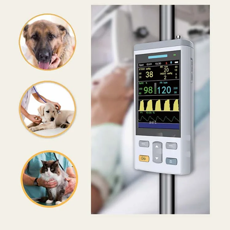

Handheld Digital Portable Blood Pressure Oxygen Body Temperature Vet