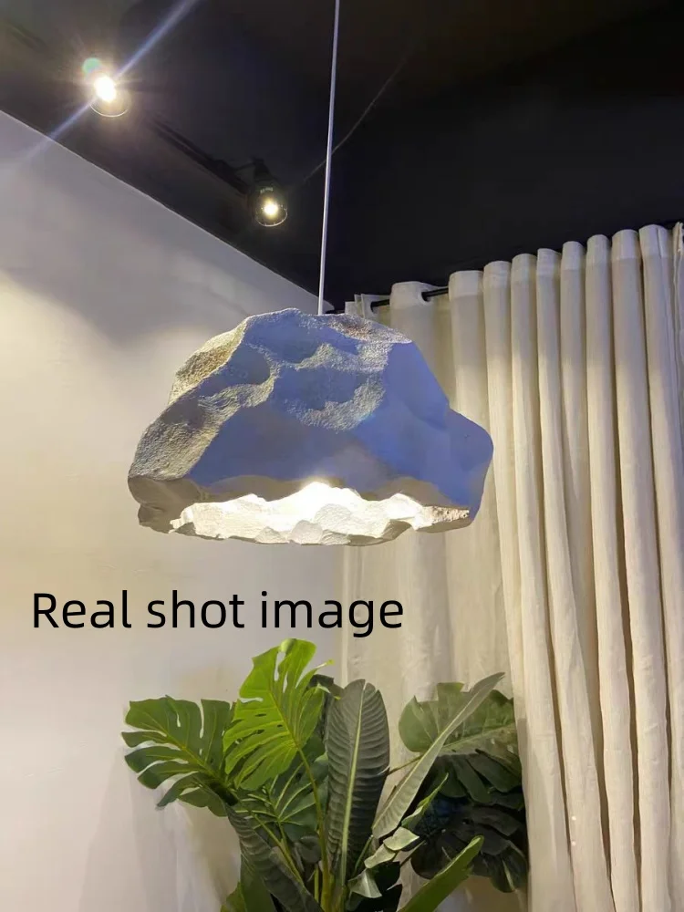 

Nordic Designer Imitation Rock Micro Cement Pendant Light Personalized Restaurant Bar Table Lamp Unique Lighting Design