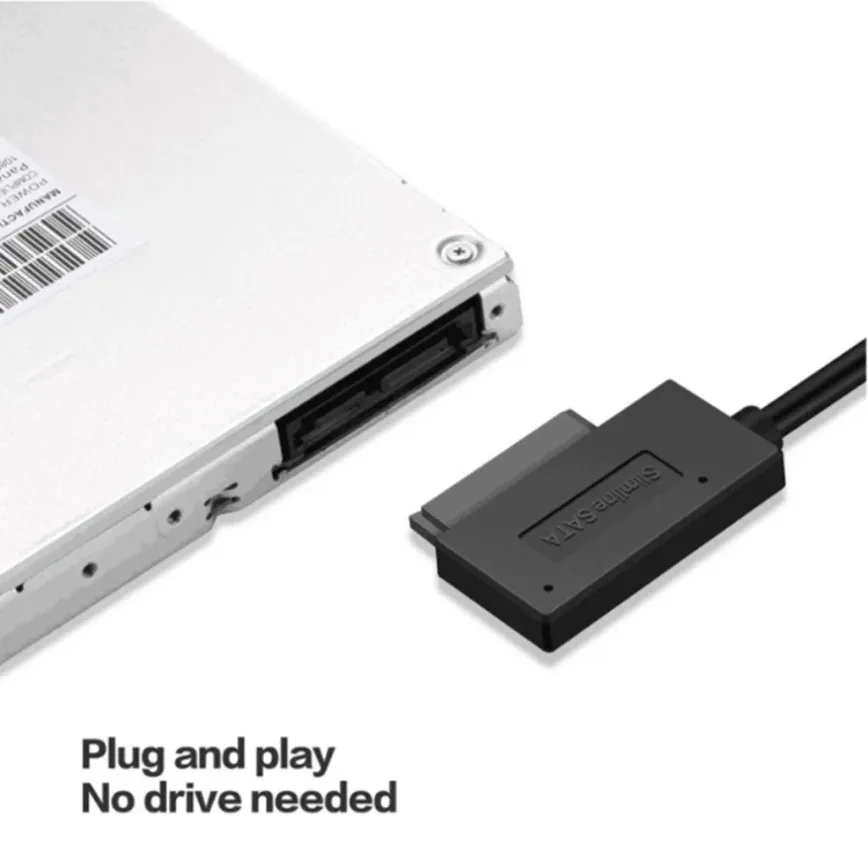 SATA to USB Cable SATA 7+6PIN 13Pin Adapter Converter For Laptop Optical Drive CD/DVD ROM Slimline Drive USB to Sata Adapter