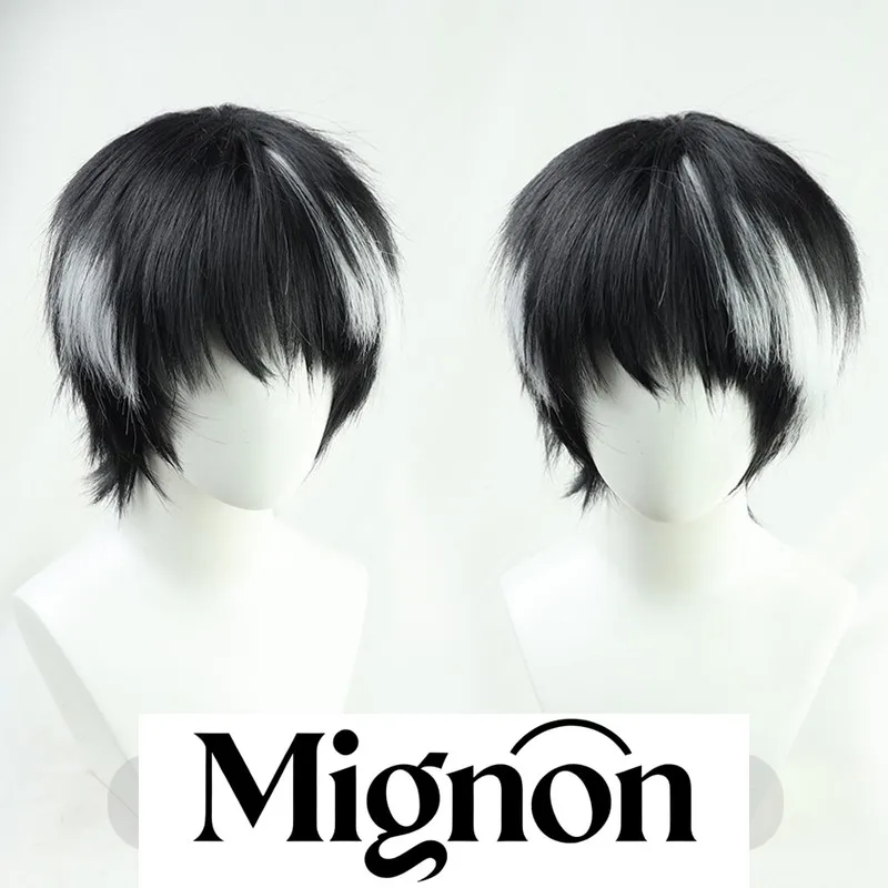 

Парик для косплея Kamen Rider Ex-Aid Hiden Aran, черно-белый колючий стиль