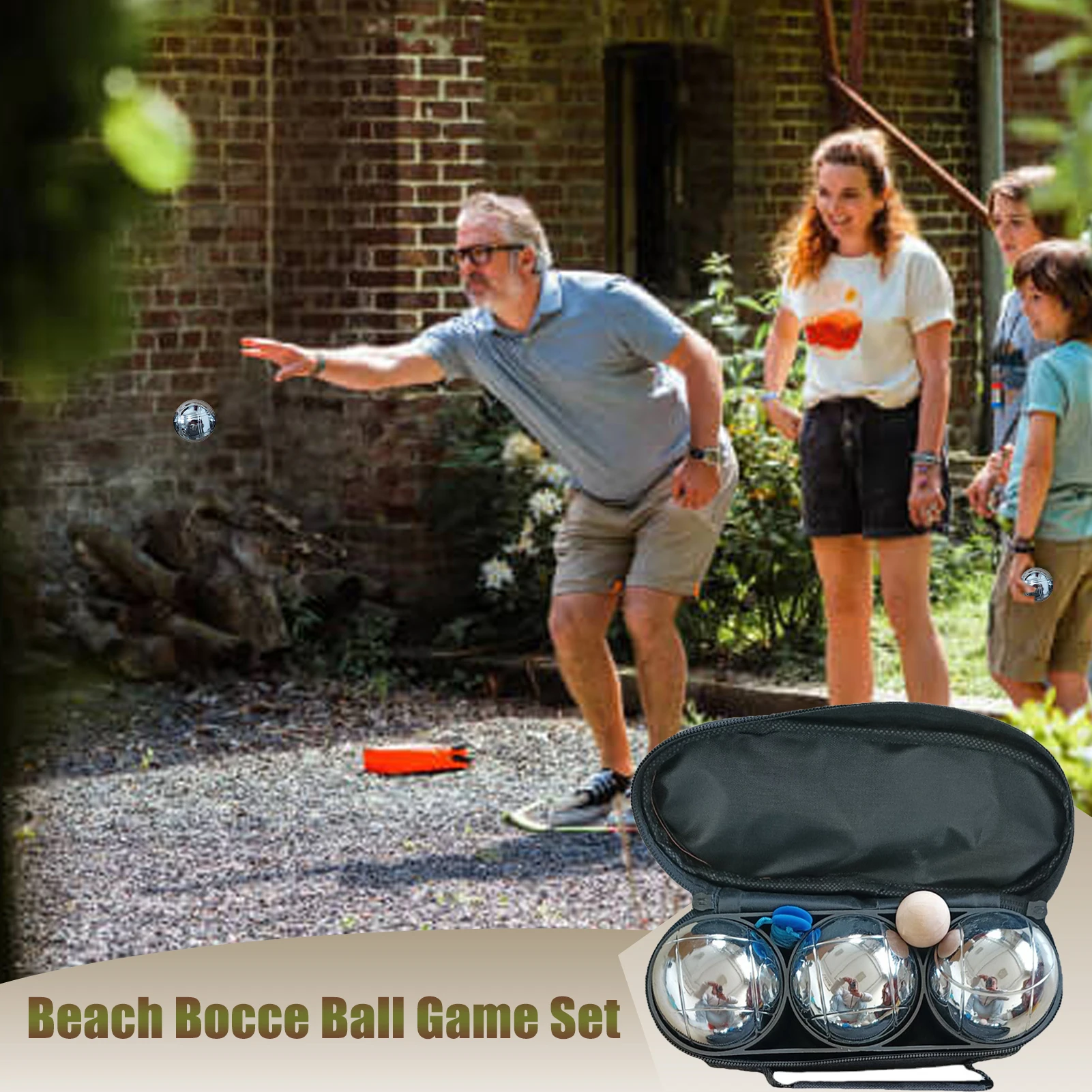 Boules Game Set Engraved Reflective Metal Petanque Unique Elegant Petanque Boules Games For Outdoor Activity Fun