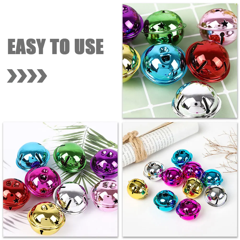 

12pcs Colorful Metal Bell Charms Small Bells For Keychain Diy Crafts Pet Collars Christmas Decor Wind Chime Accessories