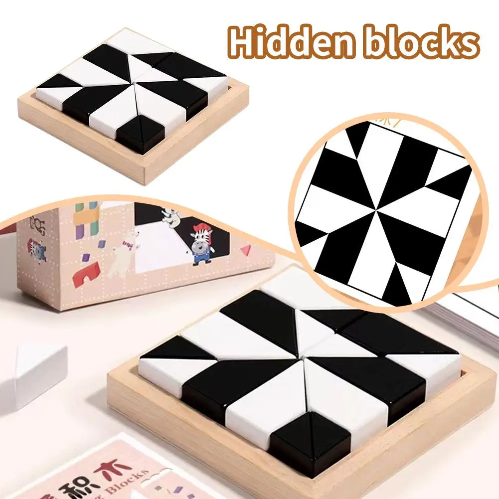 1/10PCS Plastic Hidden Building Blocks Puzzle Toy - Educational Brain Teaser for Kids, Boosts Spatial Logic & Creative Thinking