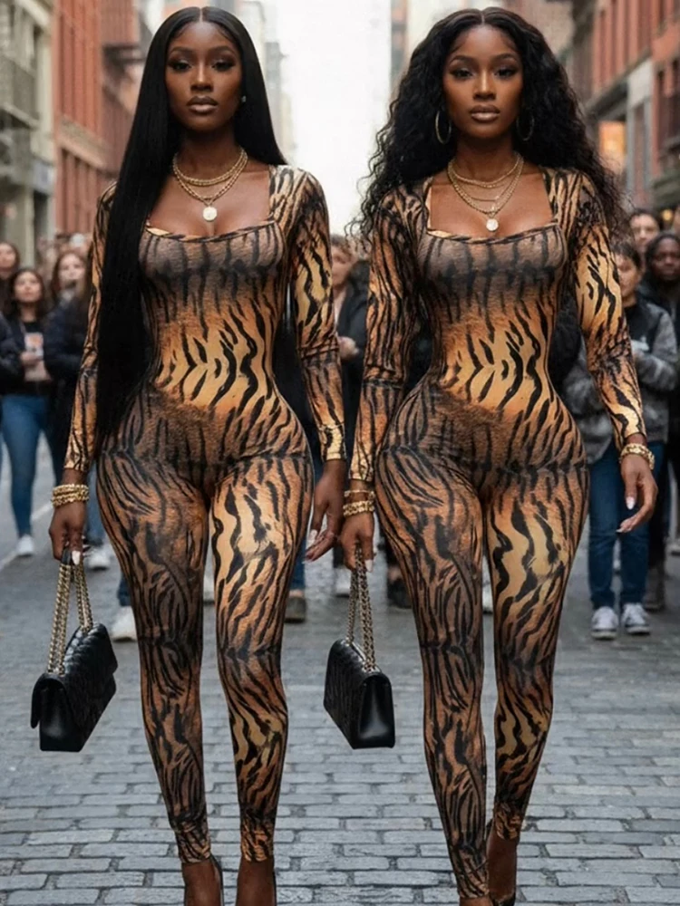 Nibber التدرج النمر طباعة حللا المرأة عارية الذراعين الخوخ بعقب ساحة طوق كم كامل نحيل مثير الشارع أزياء وتتسابق