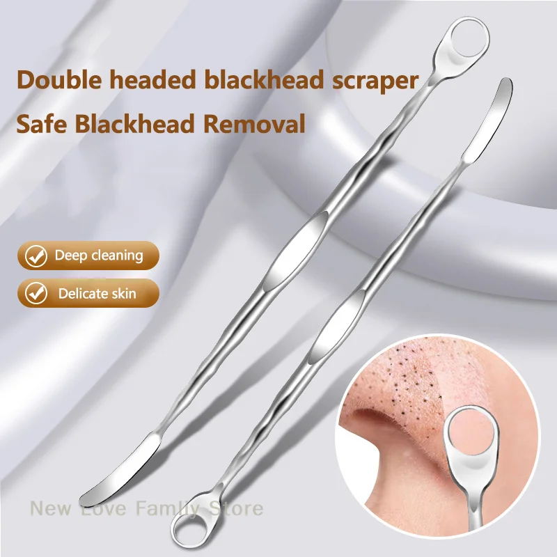 1 ชิ้นสแตนเลสสตีล Blackhead Remover สิวเครื่องมือเข็มสิวถอด Treatment Whitehead Zit จมูก Blemish Extractor เครื่องมือ