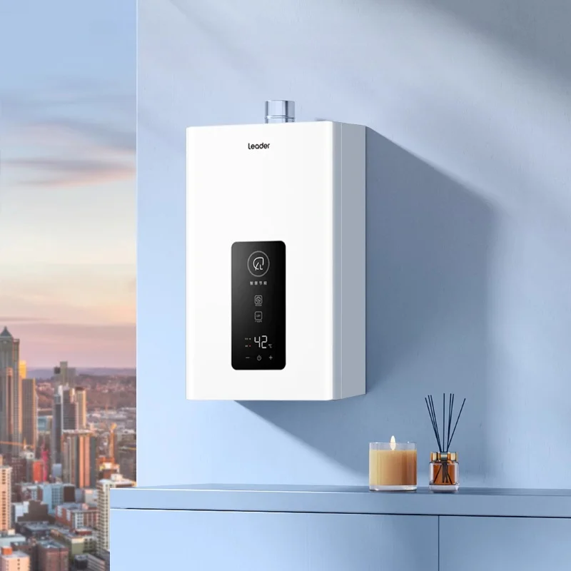 Leader LS1 Gas Water Heater, 16L Constant Temp, Fits Natural Gas/LPG for Home Bathroom Shower Use