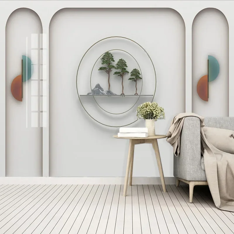 

Custom Light Luxury Nordic Modern Minimalist Flower And Bird Landscape High-End Background Wall Mural Wallpaper For Bedroom Wall