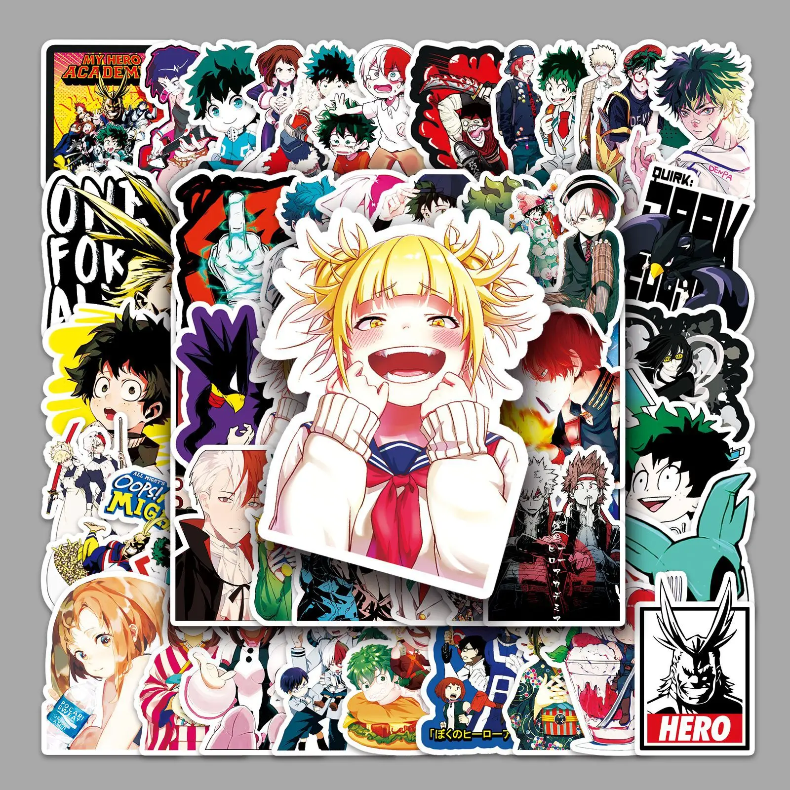 10/30/52 ชิ้นอะนิเมะมายฮีโร่ อคาเดเมียการ์ตูนสติกเกอร์ตกแต่ง DIY กีตาร์โทรศัพท์แล็ปท็อปถ้วยน้ำสเก็ตบอร์ดสติกเกอร์กันน้ำ