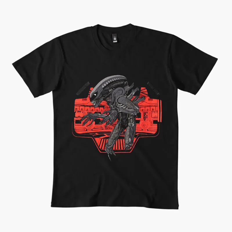 

80s Retro Sic fi Alien Gift T Shirt Weyland Yutani Lv 426 Xenomorph Graphic Clothes 0312 100% cotton print All size tops S-6XL