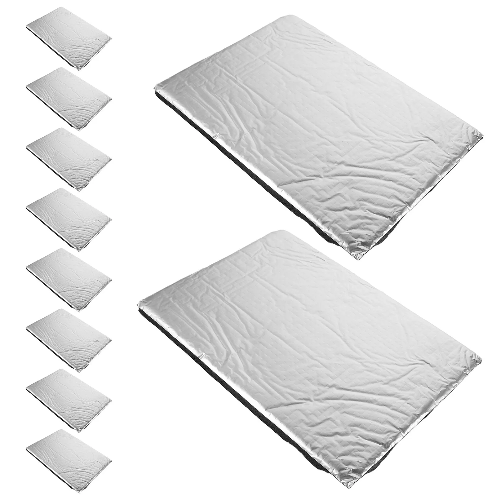 10Pcs High Efficiency Fire Resistant Sound Deadening Insulation Pad 10Mm Thick for Cars Industrial Use Engine