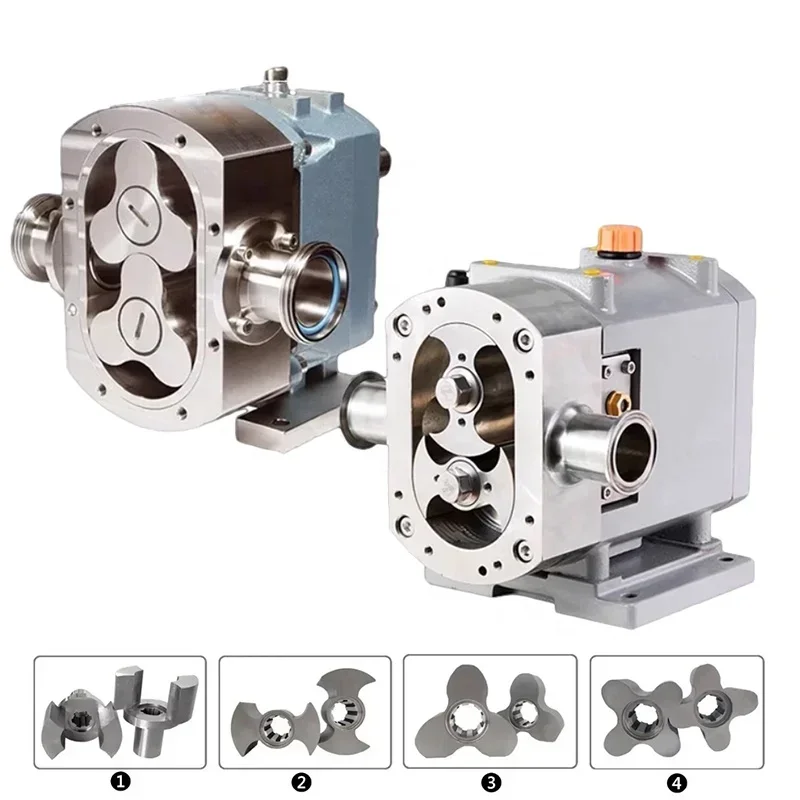 Роторный лопастной насос из нержавеющей стали 316 л, стандартный насос для санитарной пищи из нержавеющей стали с двойным ротором, производитель