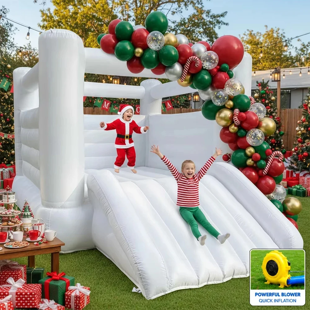 

Inflatable Castle Birthday Gift 1-6 Years Old PVC Inflatable Castle Children's Toy Castle Bounce House with Slide