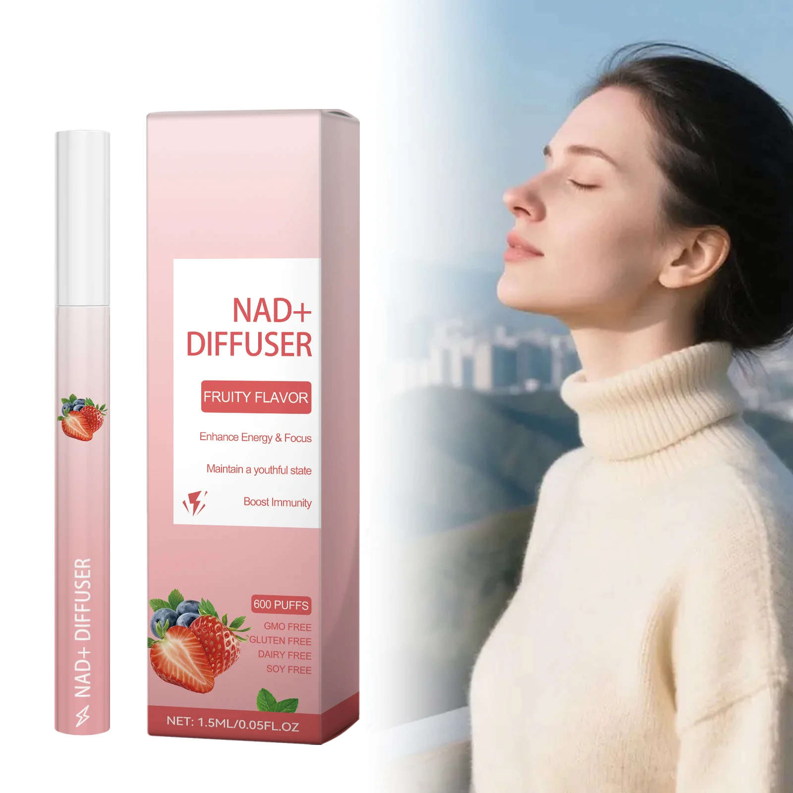 Energy Stick Aromatherapy Pen Enhance Focus Improve Vitality Boost Immunity Fatigue Relief Smooth Breathing Relax Mood Body Care