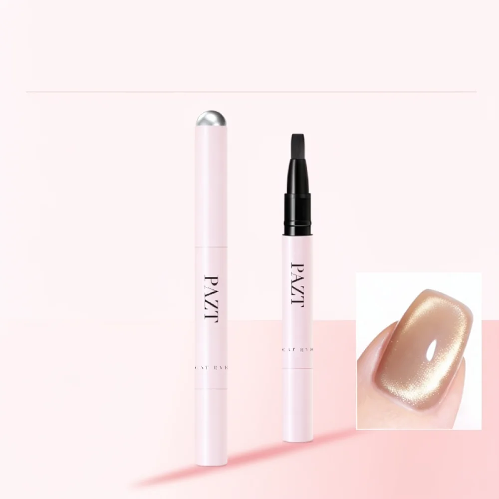 For PAZT Nail Art Gel Pen Magnetic Cat Eye Polish Applicator Manicure Tool Easy Coloring Long Lasting Varnish Base Coat