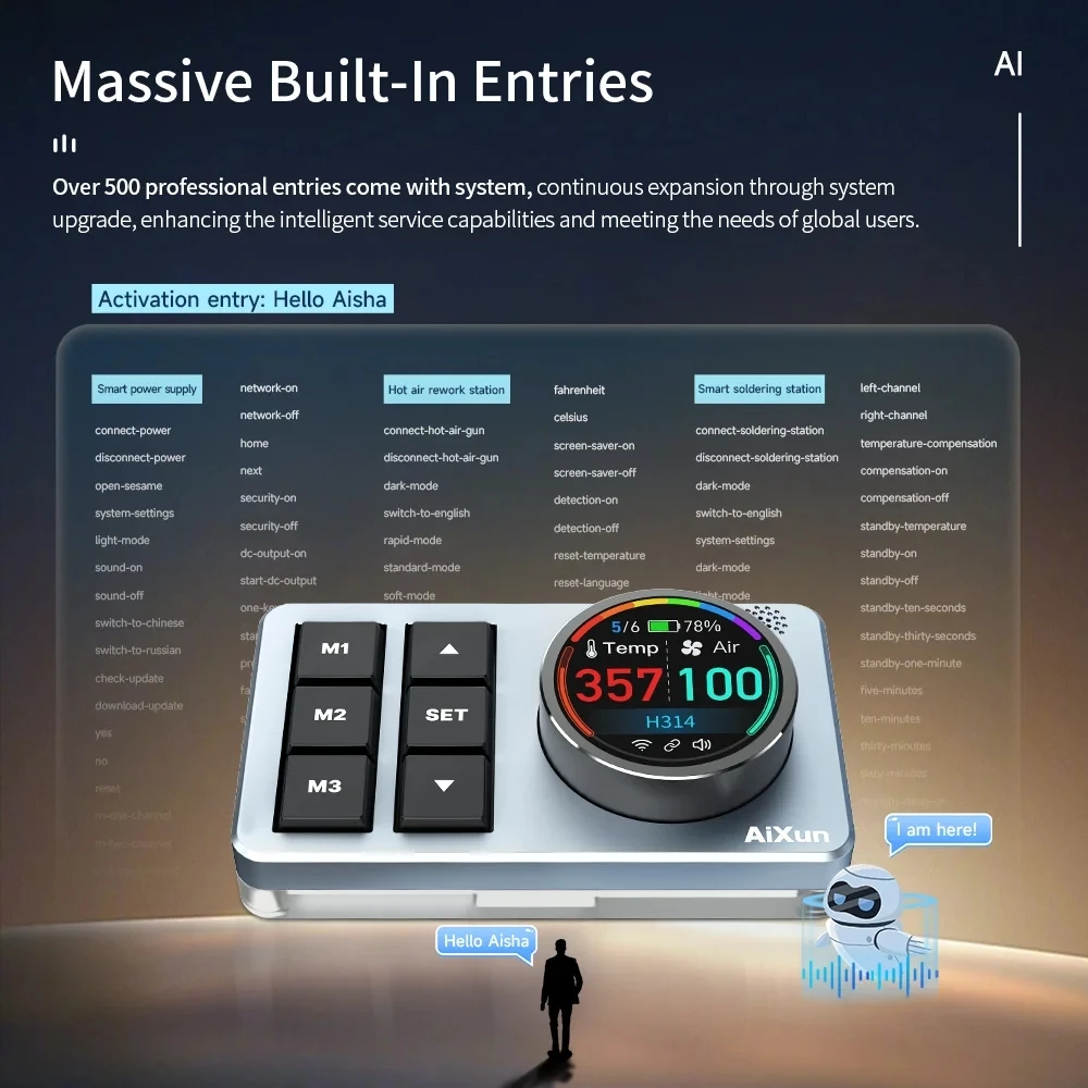 AIXUN BS08 AI التحكم الصوتي TYPE-C/2.4G اتصال بلوتوث مناسب لمساعد الصوت Aixun T320 P3208 H312 H314 T380 T420D #2