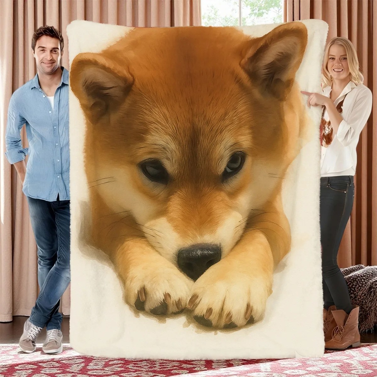 Cute French Bulldog Blanket Soft Plush Dog Lover Collage Throw Blanket for Bed Couch Sofa Luxury Air Conditioning Nap Quilt