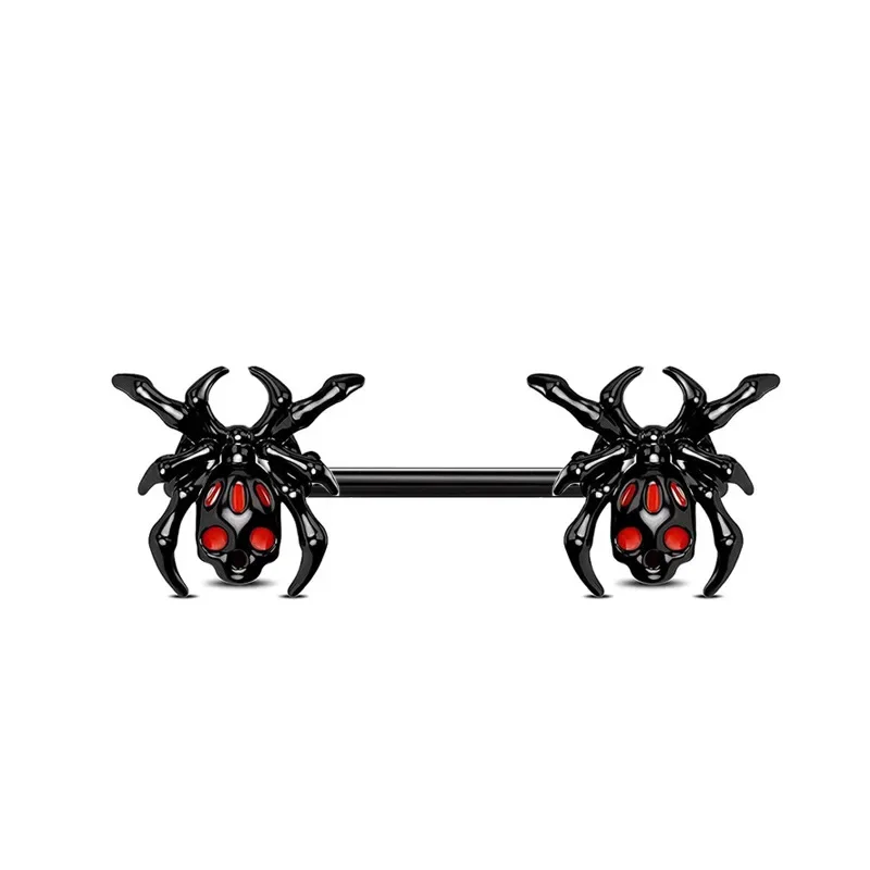 Halloween Belly Button Rings Spider Lip Rings Gothic Cartilage Earrings Surgical Steel Belly Piercing Jewelry Septum Piercing