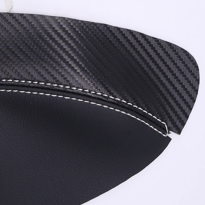 4Pcs Black Microfiber Leather Door Armrest Panel Covers With Carbon Fiber Edge Trim Fits Honda Civic 10th Gen 2016‑2017 3