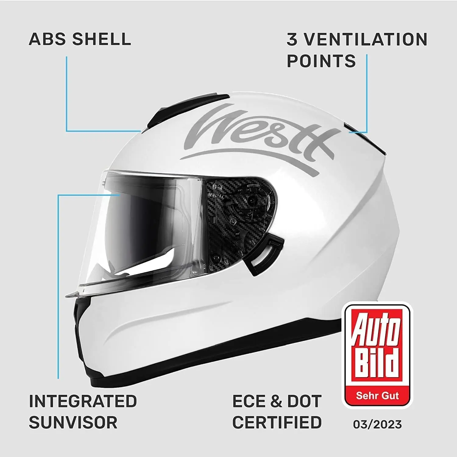 Motorcycle Helmets Full Face Helmets - Street Bike Helmet with Dual Visor DOT Approved for Men Women Adults Compact Lightweight