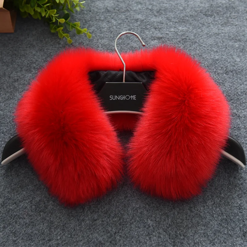 Winter Faux Fur Collar Shawl Women Furry Fur Collar For Winter Coat Hood Thick Warm Neck Warmer Fur Scarf Luxury Female Collars