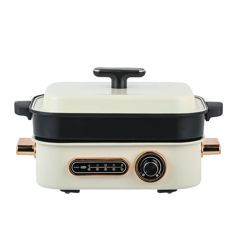 Electric cooking pot multi-functional household split type small electric hot pot cooking and frying pot