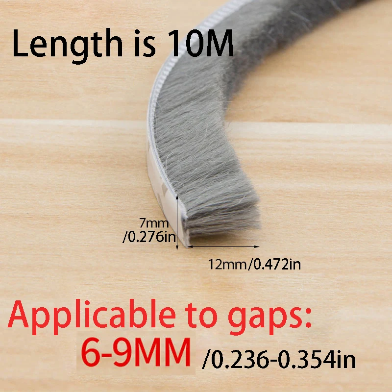 32.8Ft Self-Adhesive Weather Stripping - Strong Adhesion, Soundproof, Draft Blocking & Dustproof Door/Window Seal
