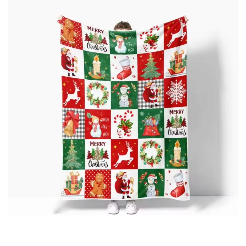 Weihnachtsdecke Winter Schneeflocke Urlaub Weihnachten Überwurf Decke Weihnachten Weihnachtsmann Decken Schneeflocke Weihnachten Überwurfdecken