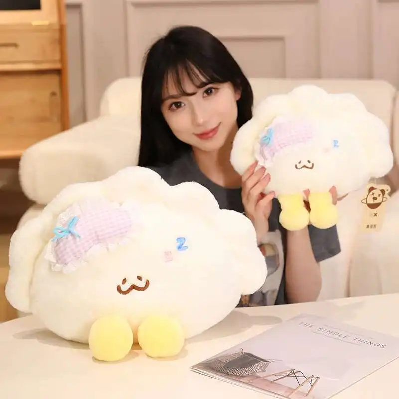 Almohada de felpa con bola de masa de 28/40CM, cojín de sofá relleno de comida suave, juguetes, almohada cómoda para dormir, muñeca
