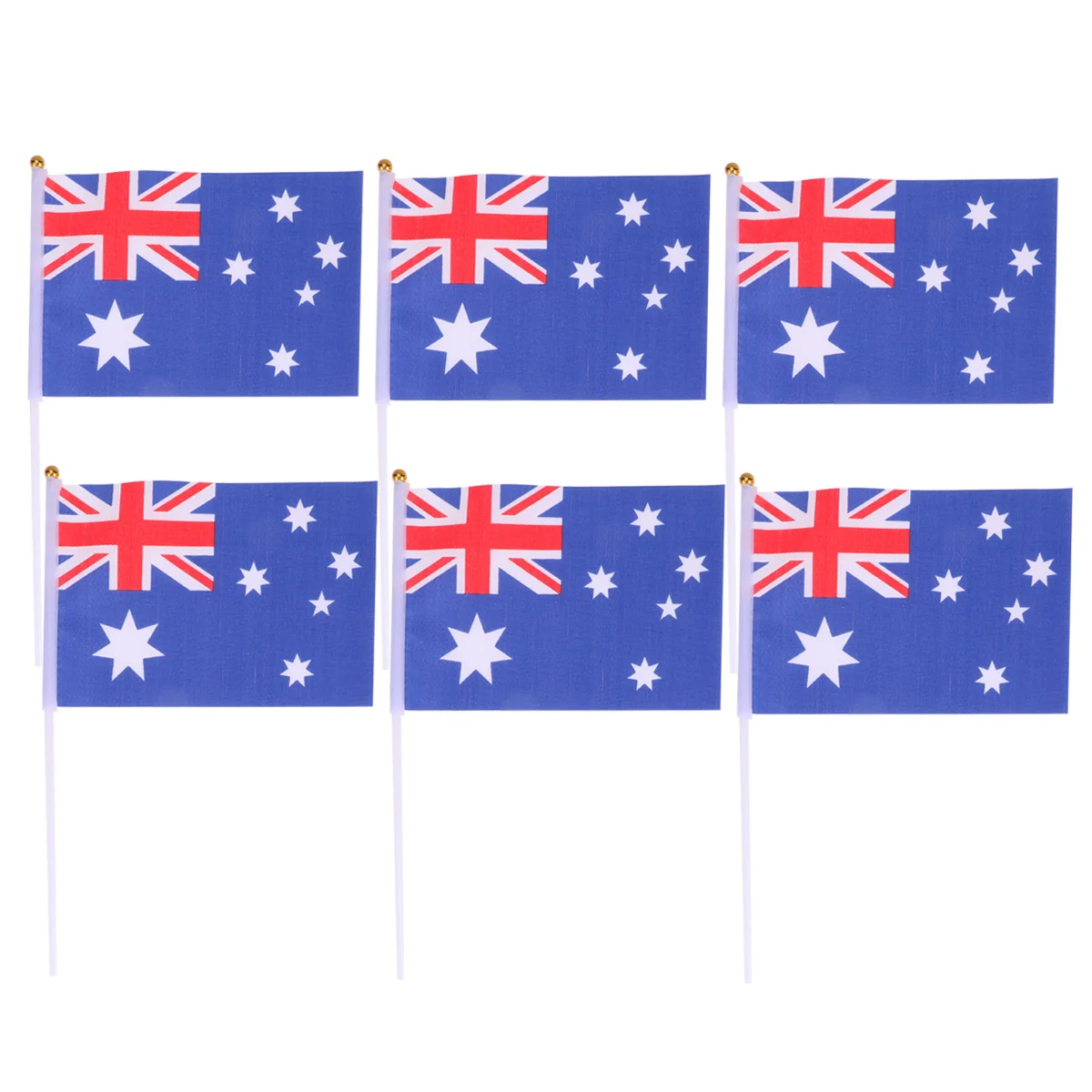 

50Pcs Australia Hand Held Stick Flags Portable Small Country Banners for Classroom Garden Bar Desk Decoration International