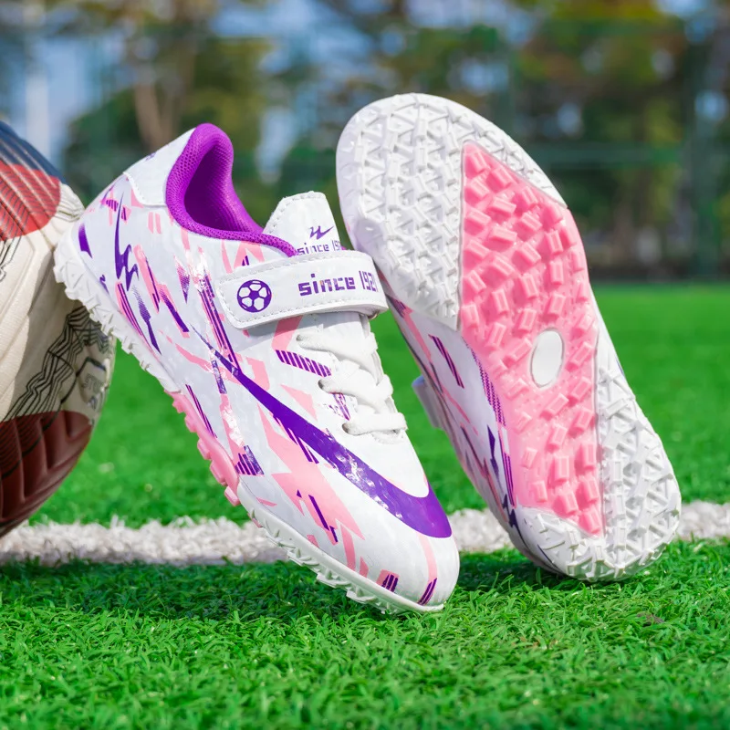 

Turf Stud Soccer Cleats for Boys Girls Kids Professional Training Football Shoes Specially for Primary and Teenage Students