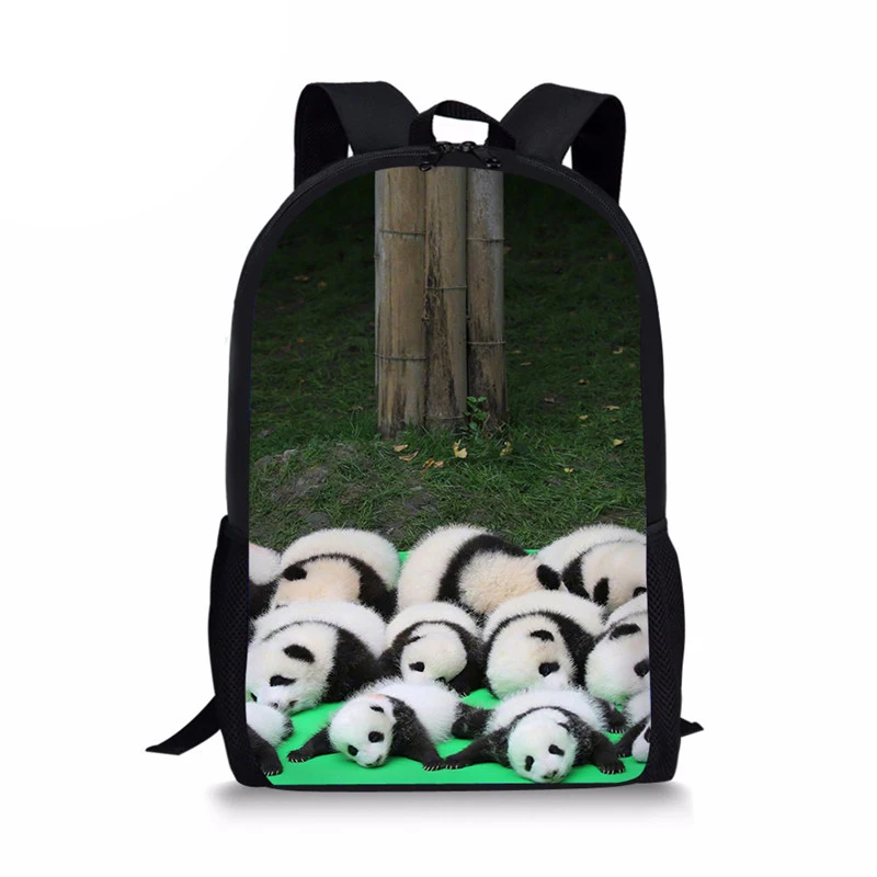 Animais 3D Panda Print Mochila para meninos e meninas, Mochilas escolares para crianças, Sacos de viagem para alunos do ensino primário, 16 em