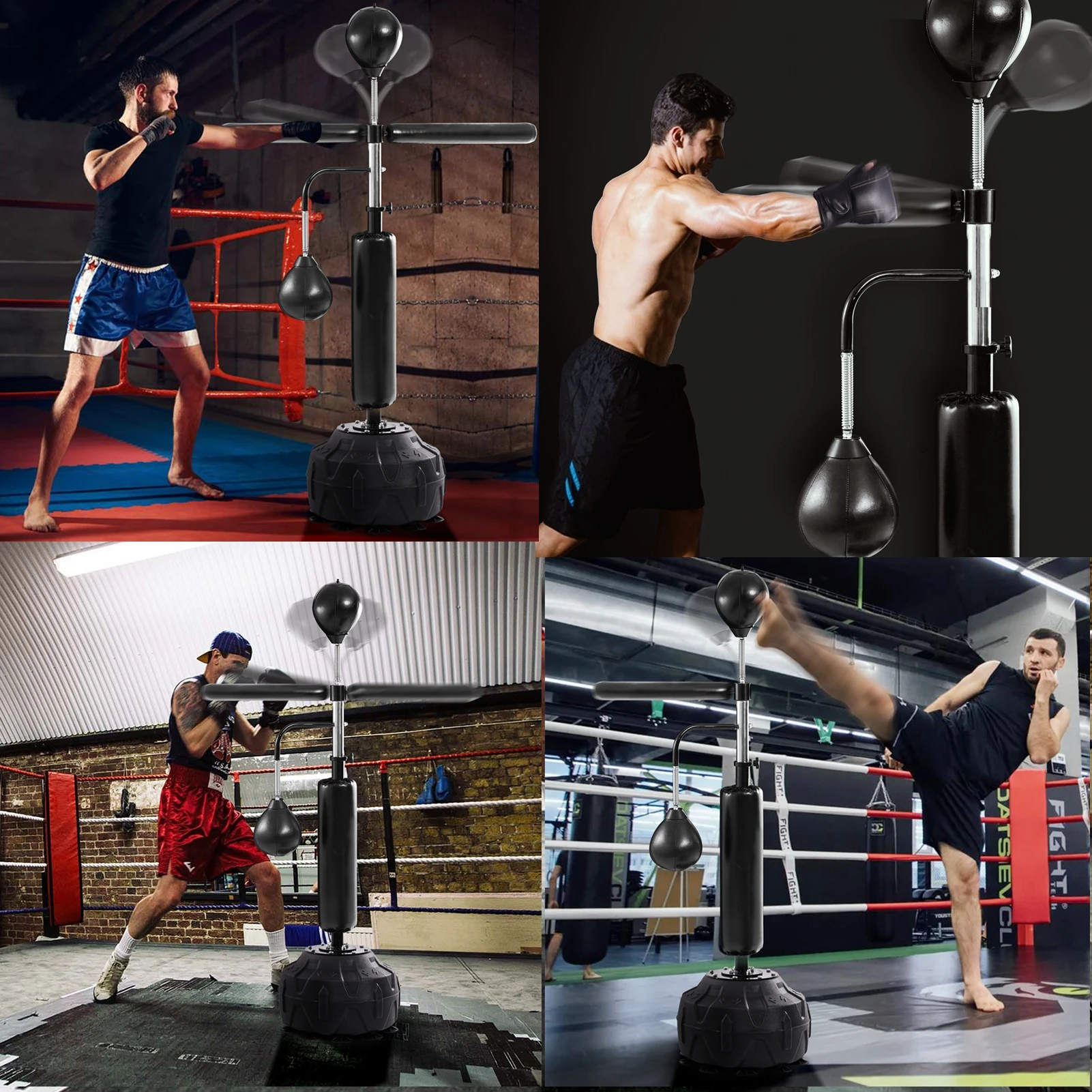 4 Positions Boxing Target Stick Kits 2pcs Kick Boxing Gloves Pad Punch Target Bag MMA Karate Muay Thai Free Fight Sanda Training