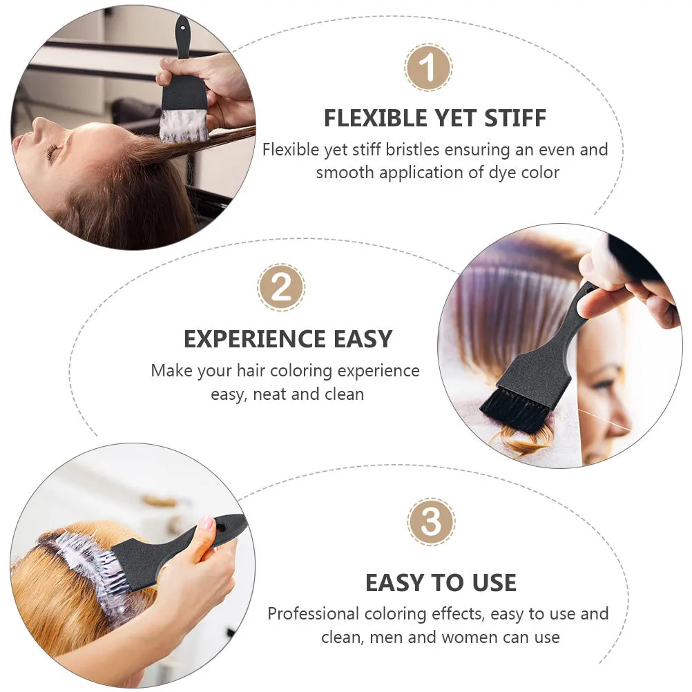 

4Pcs Salon Color Brush Practical Accessories Men Women DIY Hair Dyeing Tools Hair Dye Brush Highlighting Salon Supplies