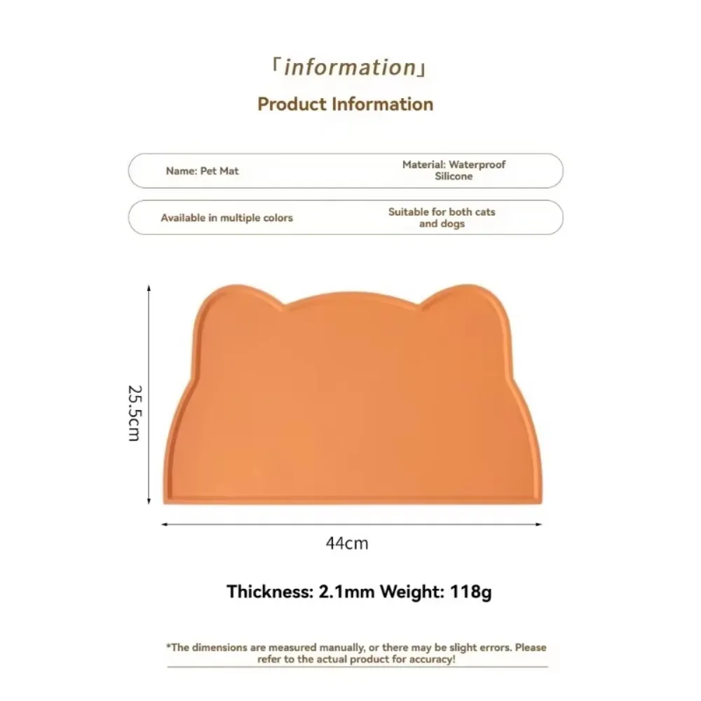 NEW Anti-Slip Pet Silicone Feeding Mat Easy To Clean Washable Cat Food Mat Dirty Resistant Tableware Mat for Cats and Dogs