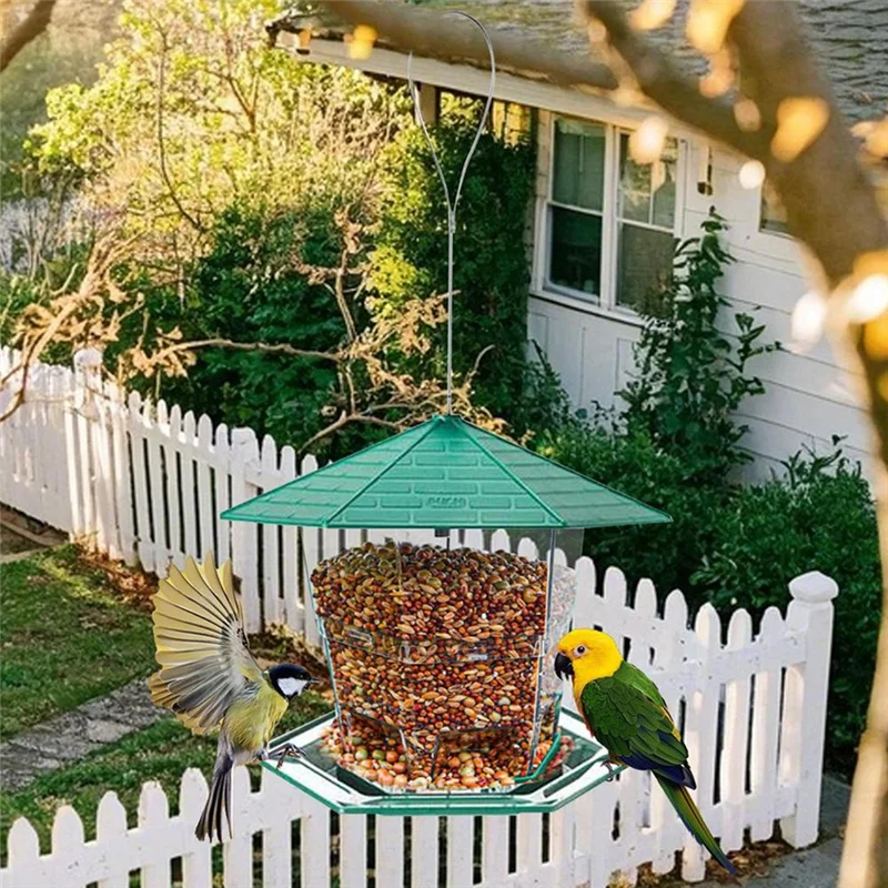 

YWDZ-Bird Feeder Foldable Wild Birds Feeder Large Capacity Waterproof Feeding Station For Backyard Courtyards And Gardens
