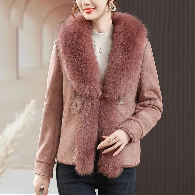 Middle-aged Mother Autumn And Winter Faux Fur Coat 2024 Western Style New Fashion Mink Fur One Temperament Loose Coat Woman.