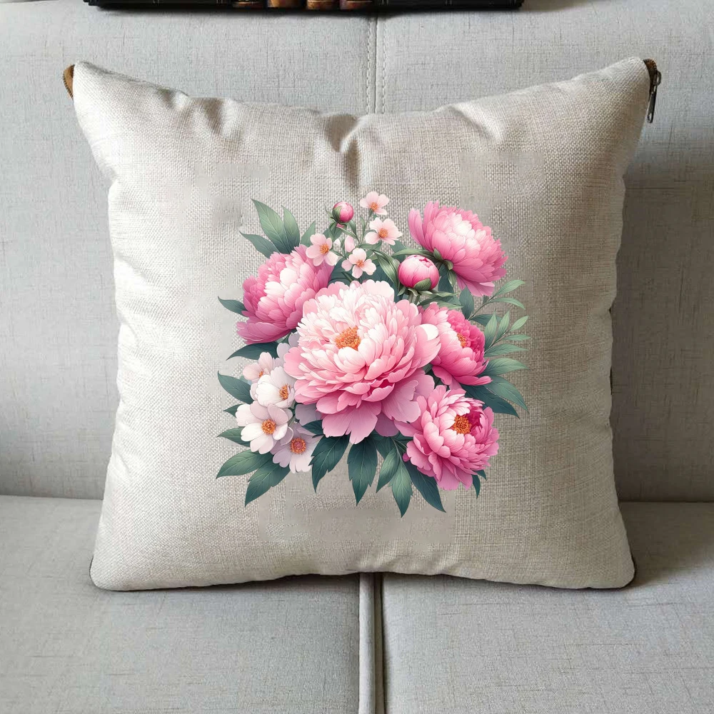 25cm Chinese Peony Flower Iron On Animal Heat Transfer Stickers For Kids Ironing Transfers For Clothing Diy Clothes Appliques